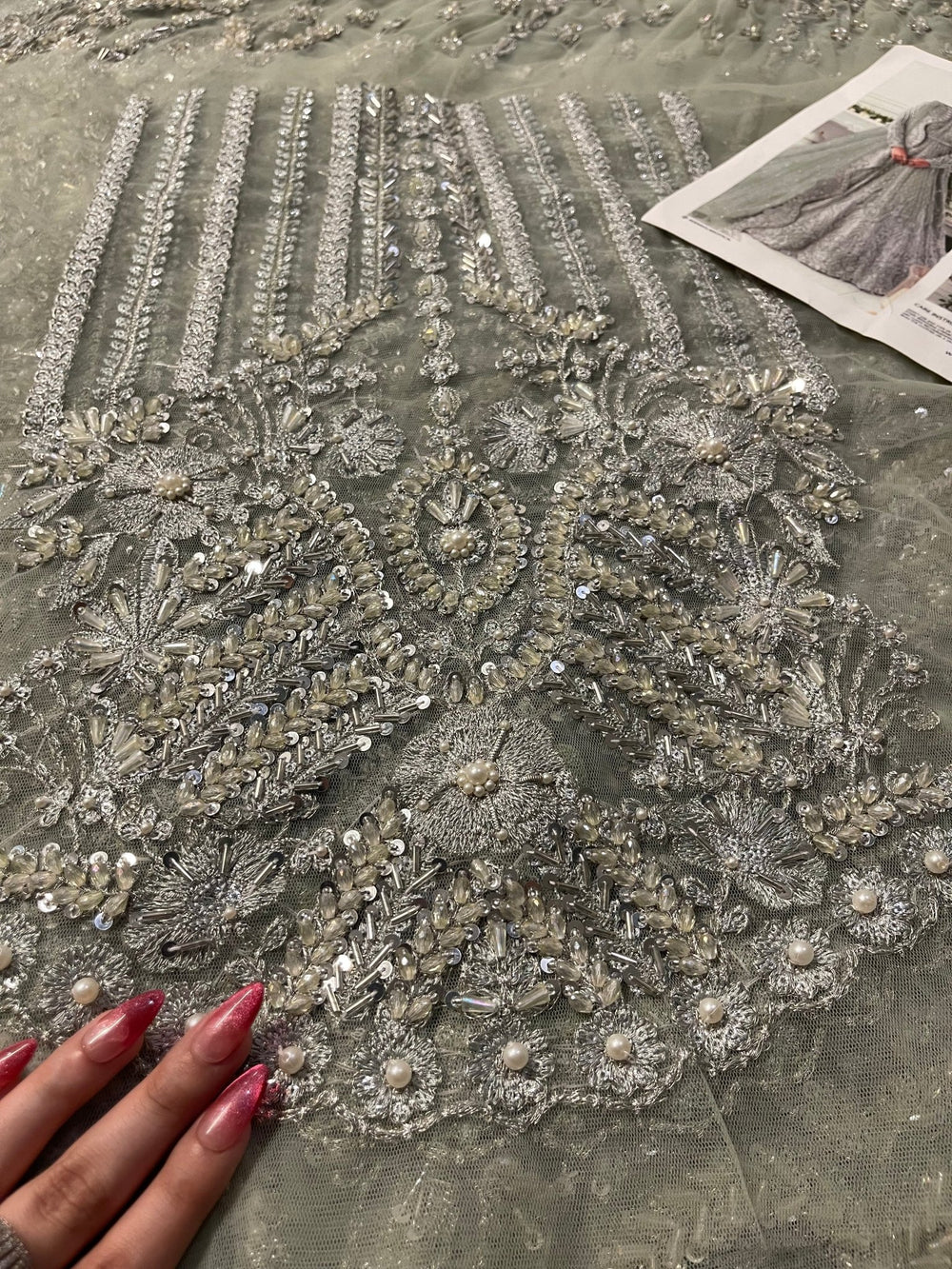 Akbar Aslam - Hyacinth (Sage Green Colour Customised) - Eemie's Studio