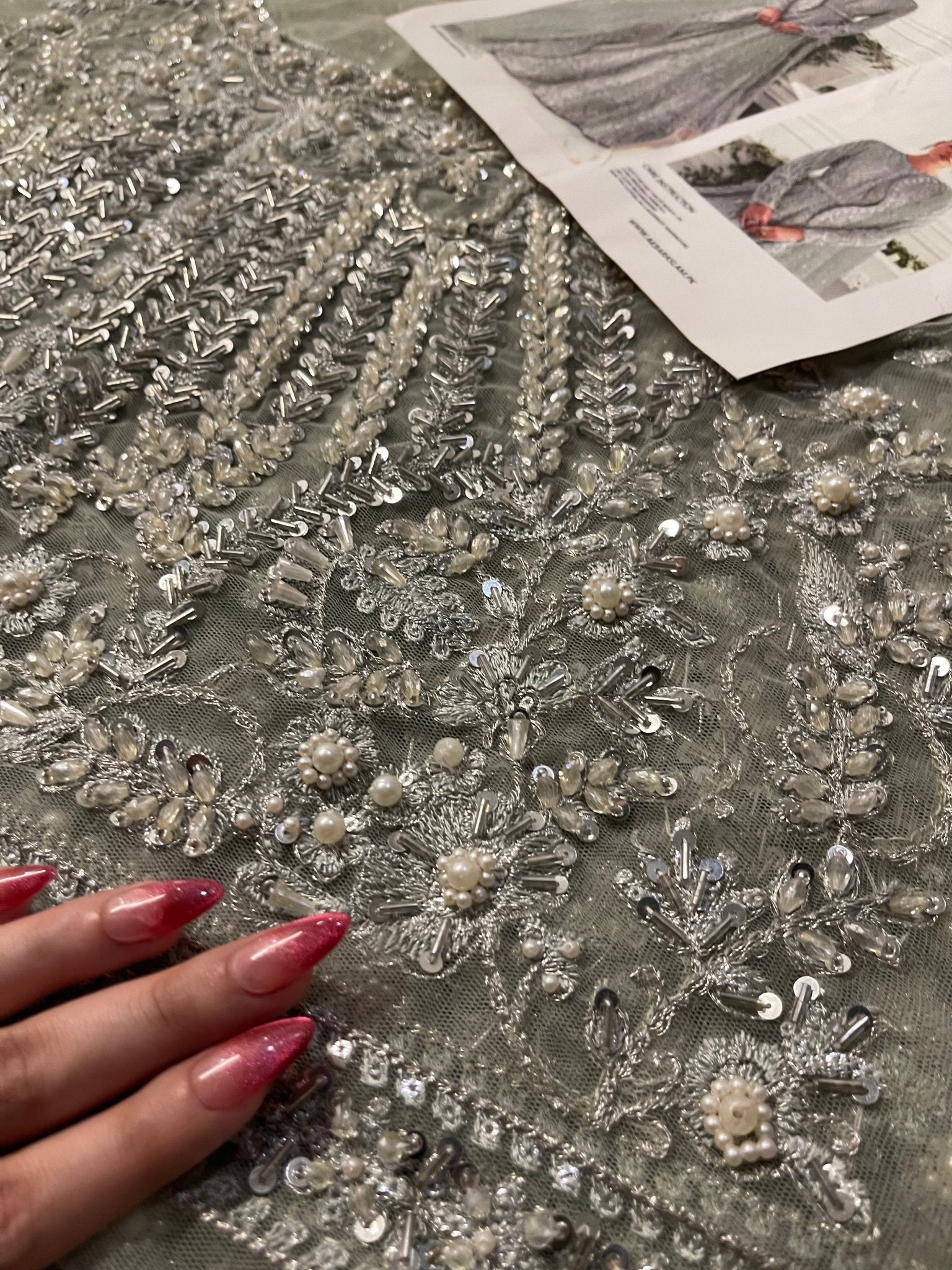 Akbar Aslam - Hyacinth (Sage Green Colour Customised) - Eemie's Studio