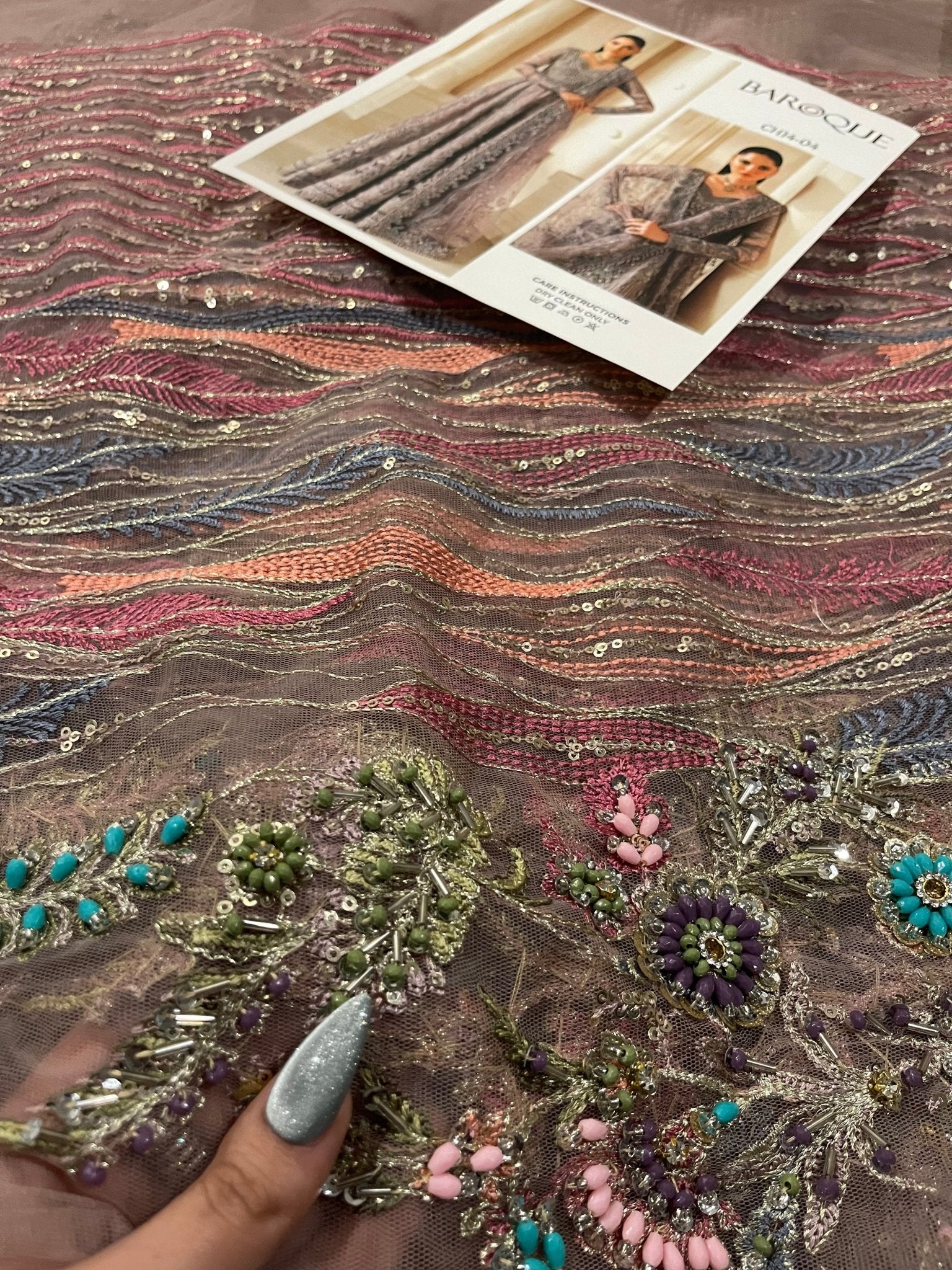 Baroque EMBROIDERED NET CH14-04 - Eemie's Studio