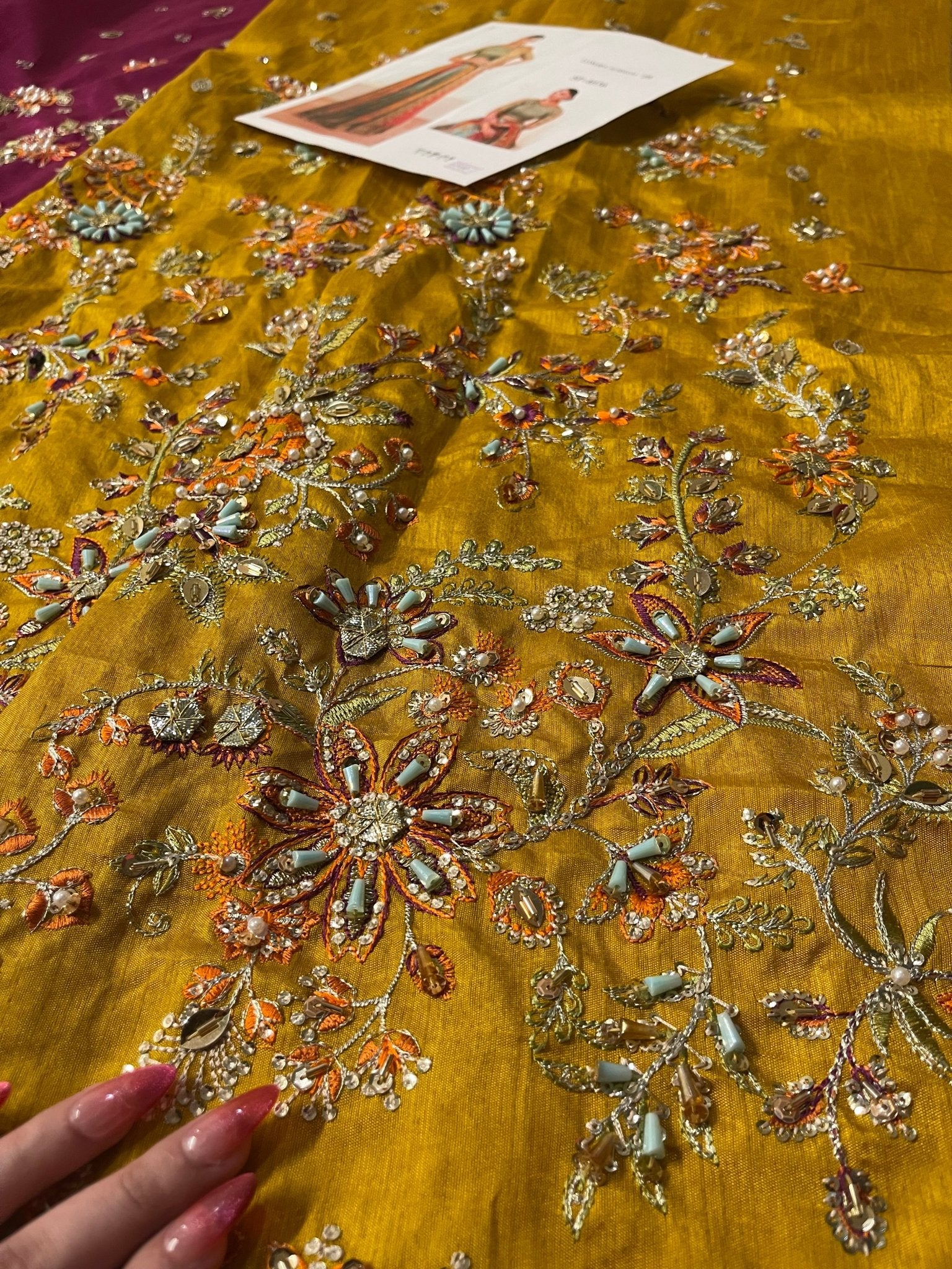 Baroque Embroidered Silk SF-4036 - Eemie's Studio