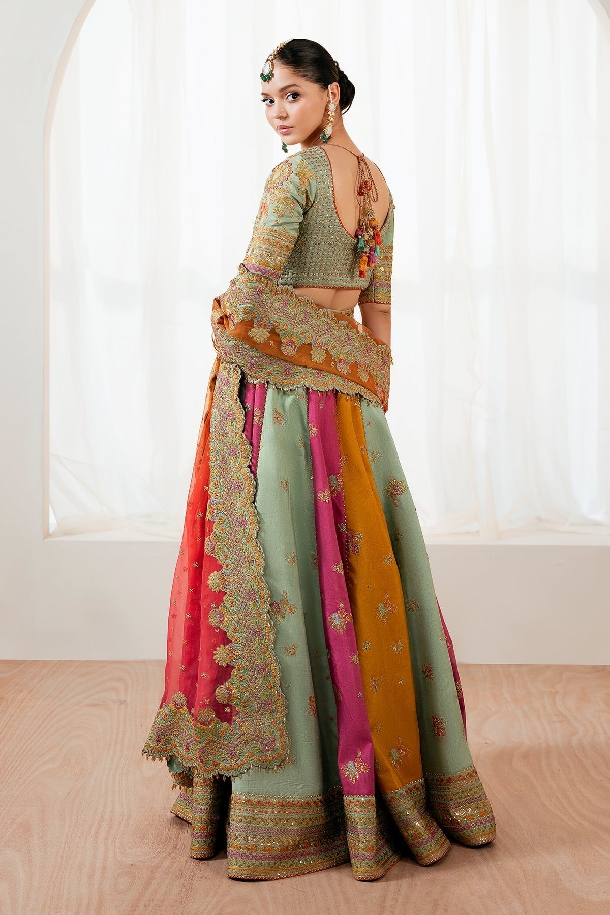 Baroque Embroidered Silk SF-4036 - Eemie's Studio