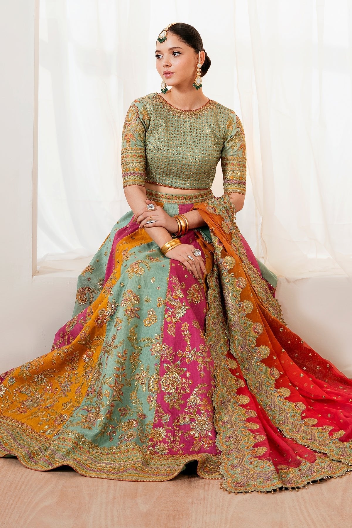 Baroque Embroidered Silk SF-4036 - Eemie's Studio