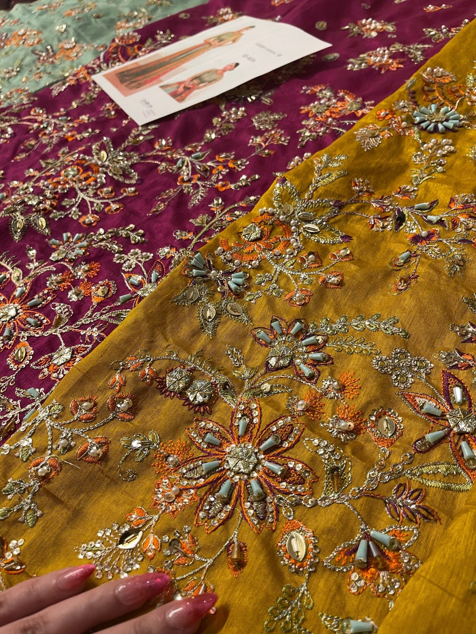 Baroque Embroidered Silk SF-4036 - Eemie's Studio