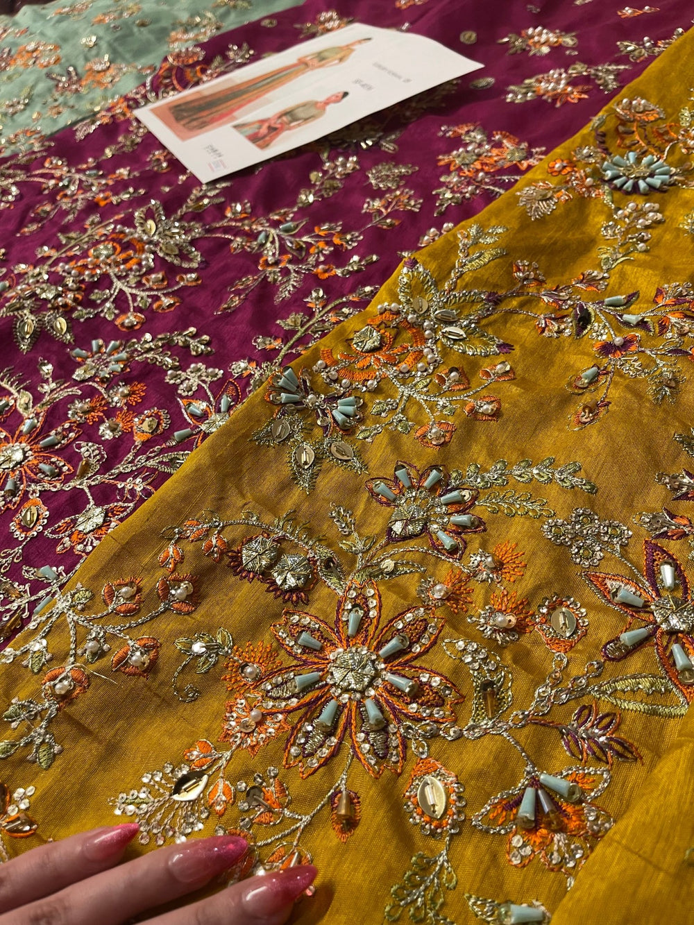 Baroque Embroidered Silk SF-4036 - Eemie's Studio