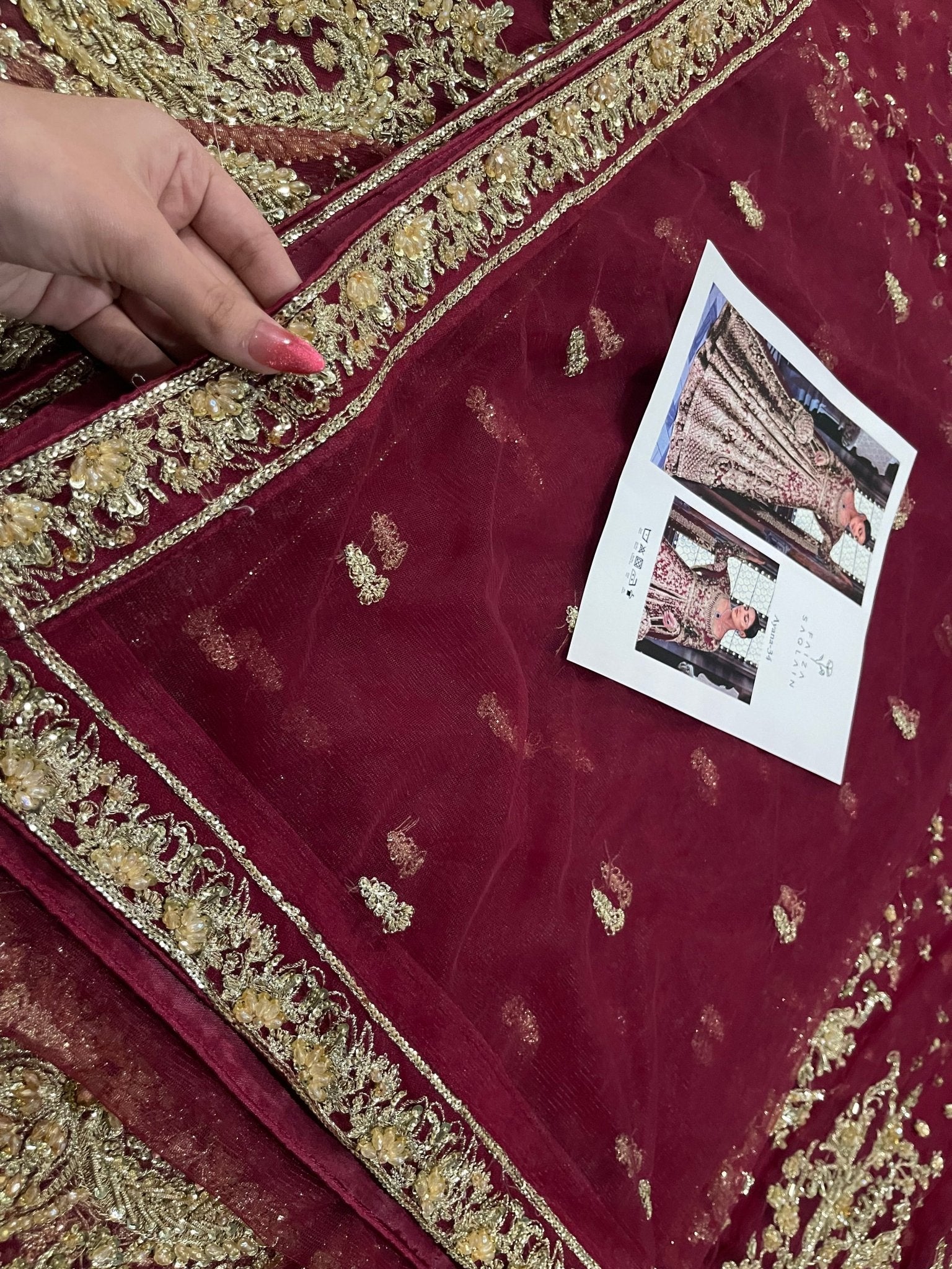 Faiza Saqlain - Ayana (Wine Red Maroon Colour Customised) - Eemie's Studio