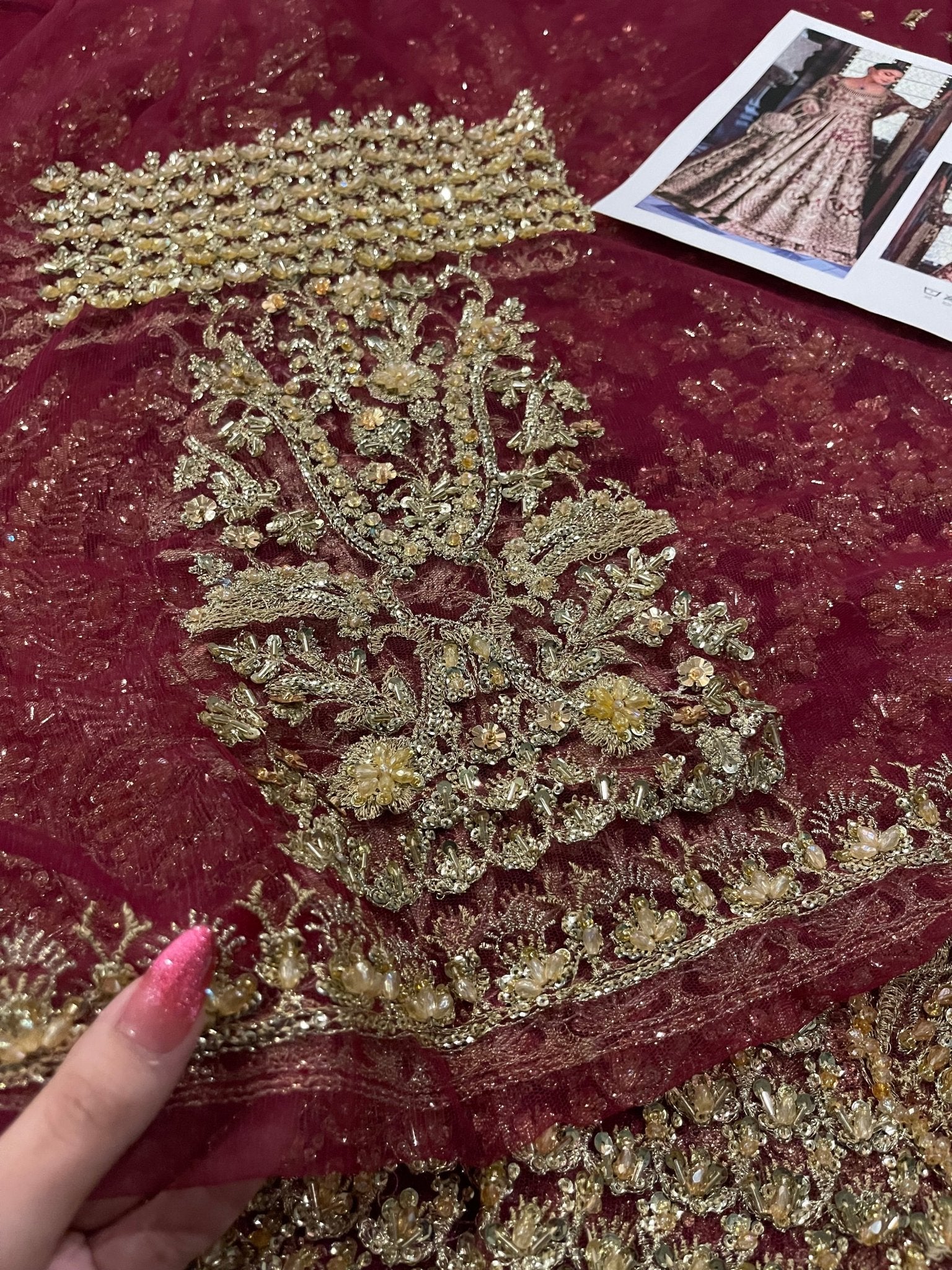 Faiza Saqlain - Ayana (Wine Red Maroon Colour Customised) - Eemie's Studio