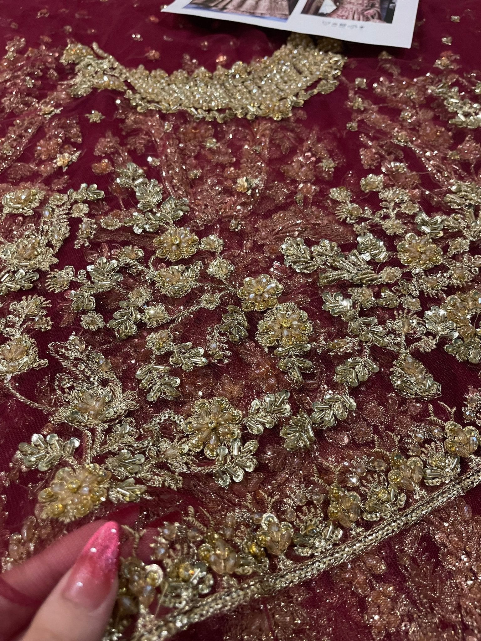 Faiza Saqlain - Ayana (Wine Red Maroon Colour Customised) - Eemie's Studio