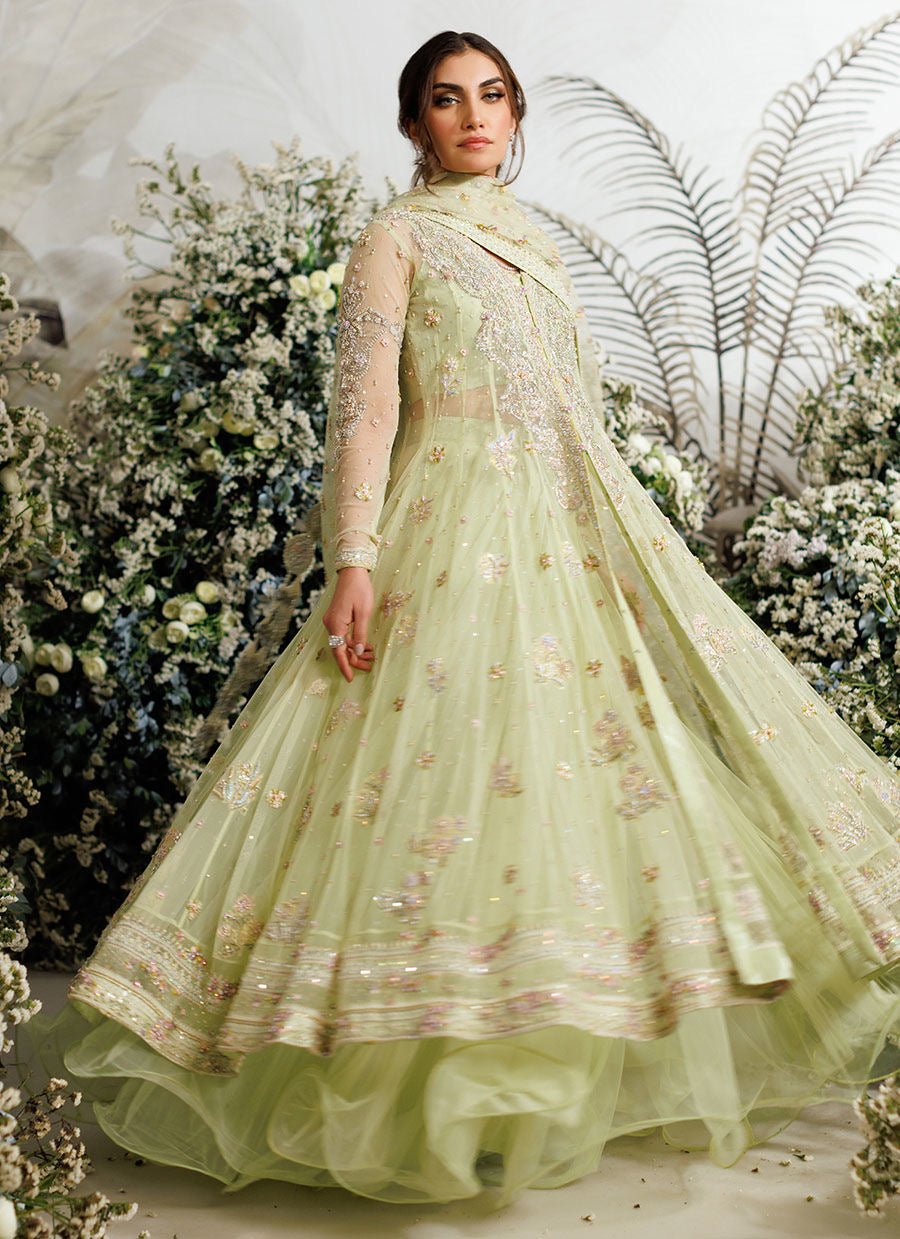 Farah Talib Aziz - Eliza kiwi tulle kalidaar - Eemie's Studio