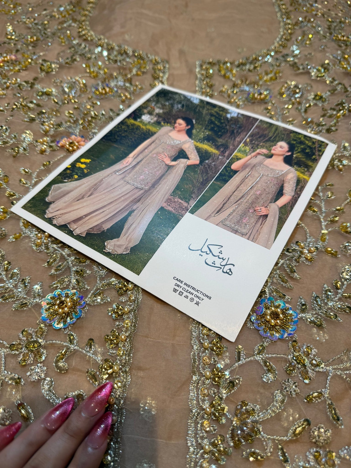 Haris Shakeel - Aleena Khan (Champagne Onion Pink Colour Customised) - Eemie's Studio