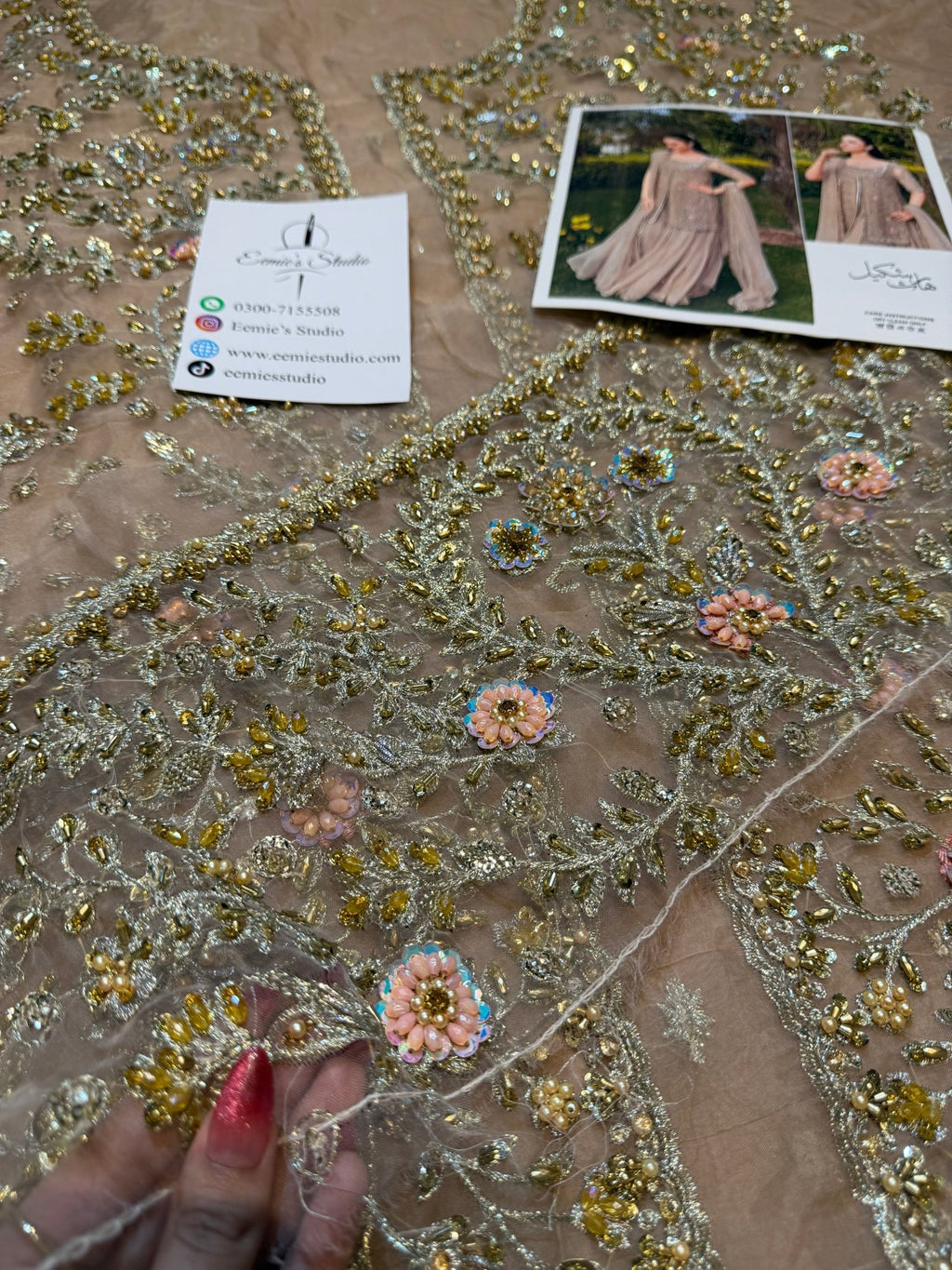 Haris Shakeel - Aleena Khan (Champagne Onion Pink Colour Customised) - Eemie's Studio