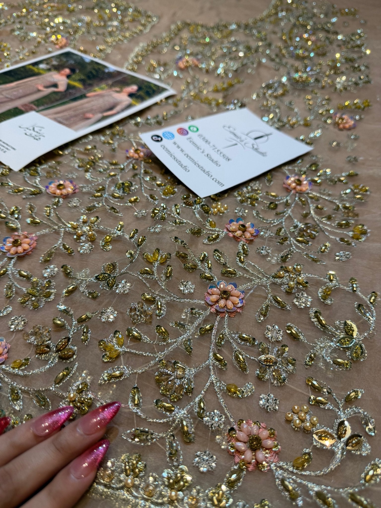 Haris Shakeel - Aleena Khan (Champagne Onion Pink Colour Customised) - Eemie's Studio
