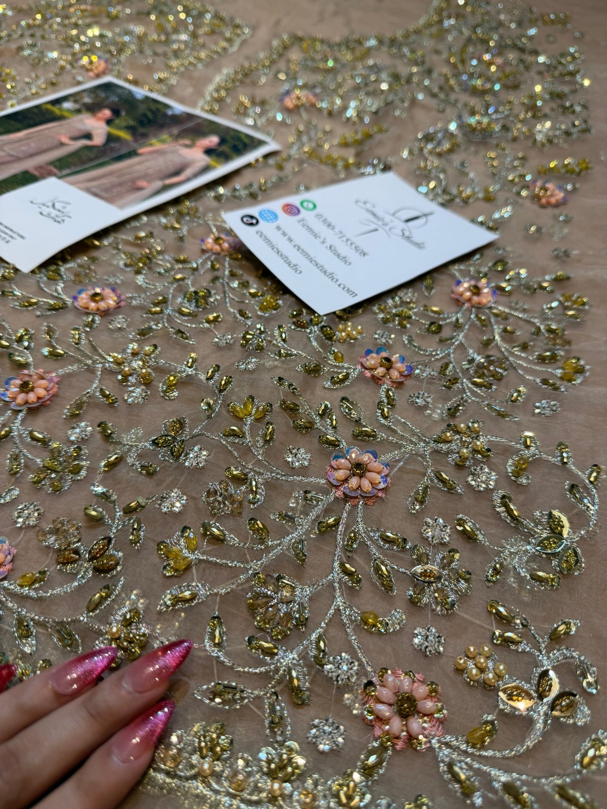 Haris Shakeel - Aleena Khan (Champagne Onion Pink Colour Customised) - Eemie's Studio