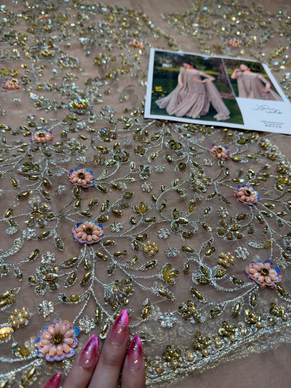 Haris Shakeel - Aleena Khan (Champagne Onion Pink Colour Customised) - Eemie's Studio