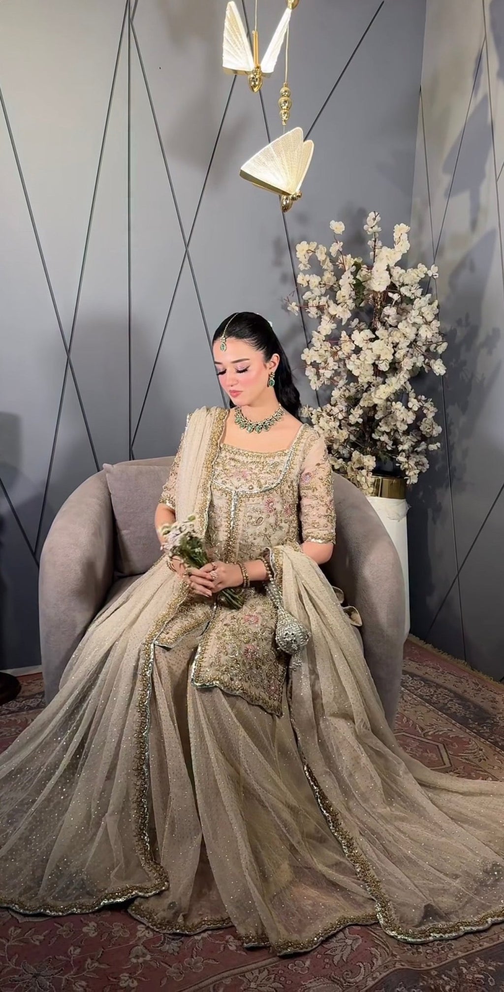 Haris Shakeel - Aleena Khan (Champagne Onion Pink Colour Customised) - Eemie's Studio