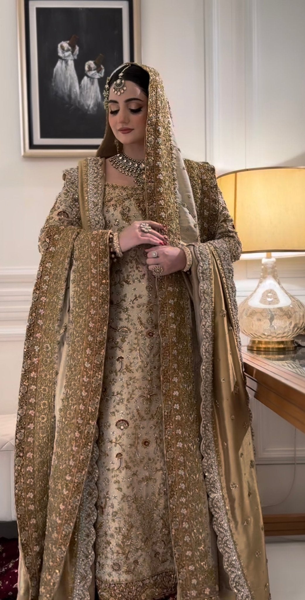 Haris Shakeel – Maharani (Ivory Gold) - Eemie's Studio