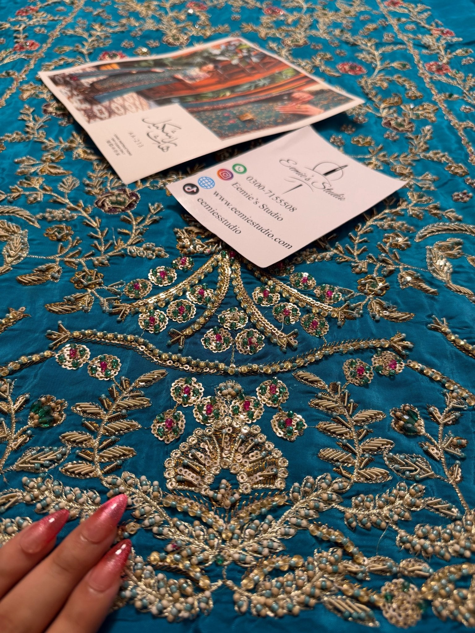 Haris Shakeel - Peacock Teal Ensemble - Eemie's Studio