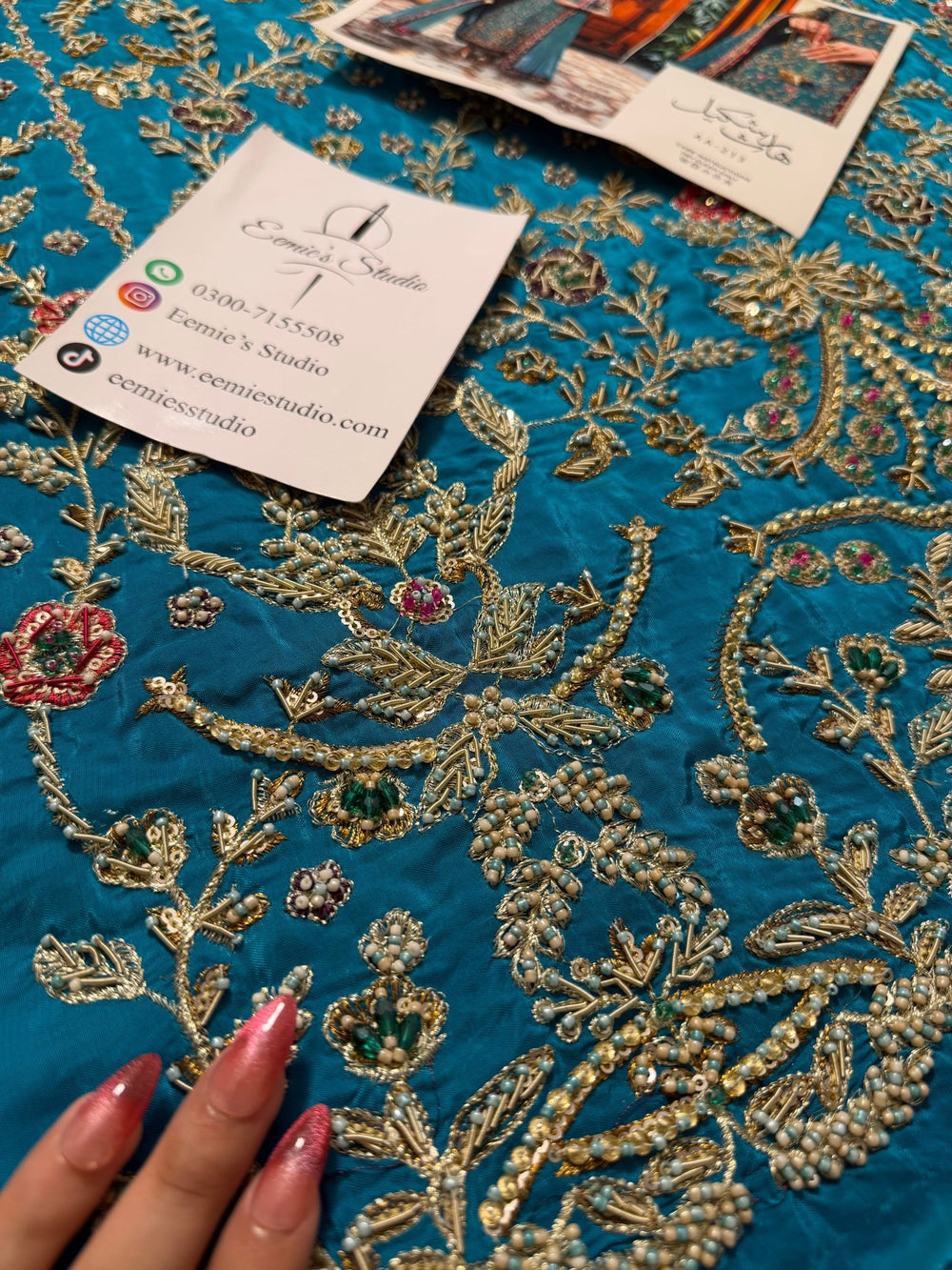Haris Shakeel - Peacock Teal Ensemble - Eemie's Studio