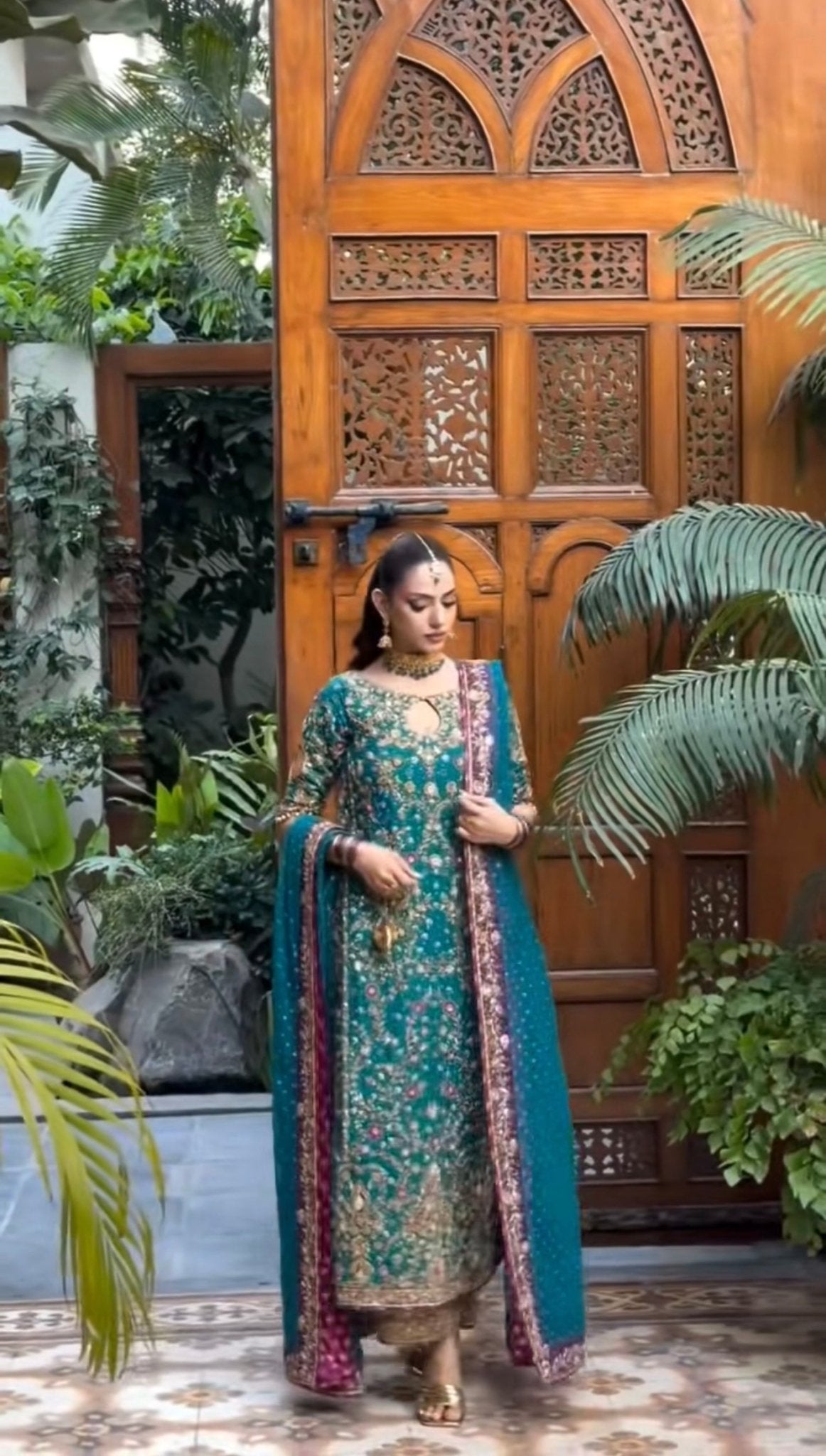 Haris Shakeel - Peacock Teal Ensemble - Eemie's Studio