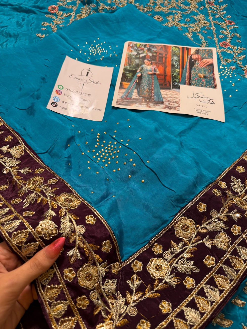 Haris Shakeel - Peacock Teal Ensemble - Eemie's Studio