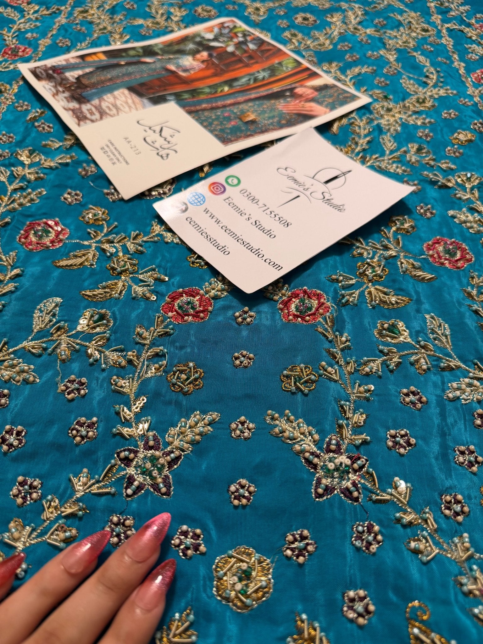 Haris Shakeel - Peacock Teal Ensemble - Eemie's Studio