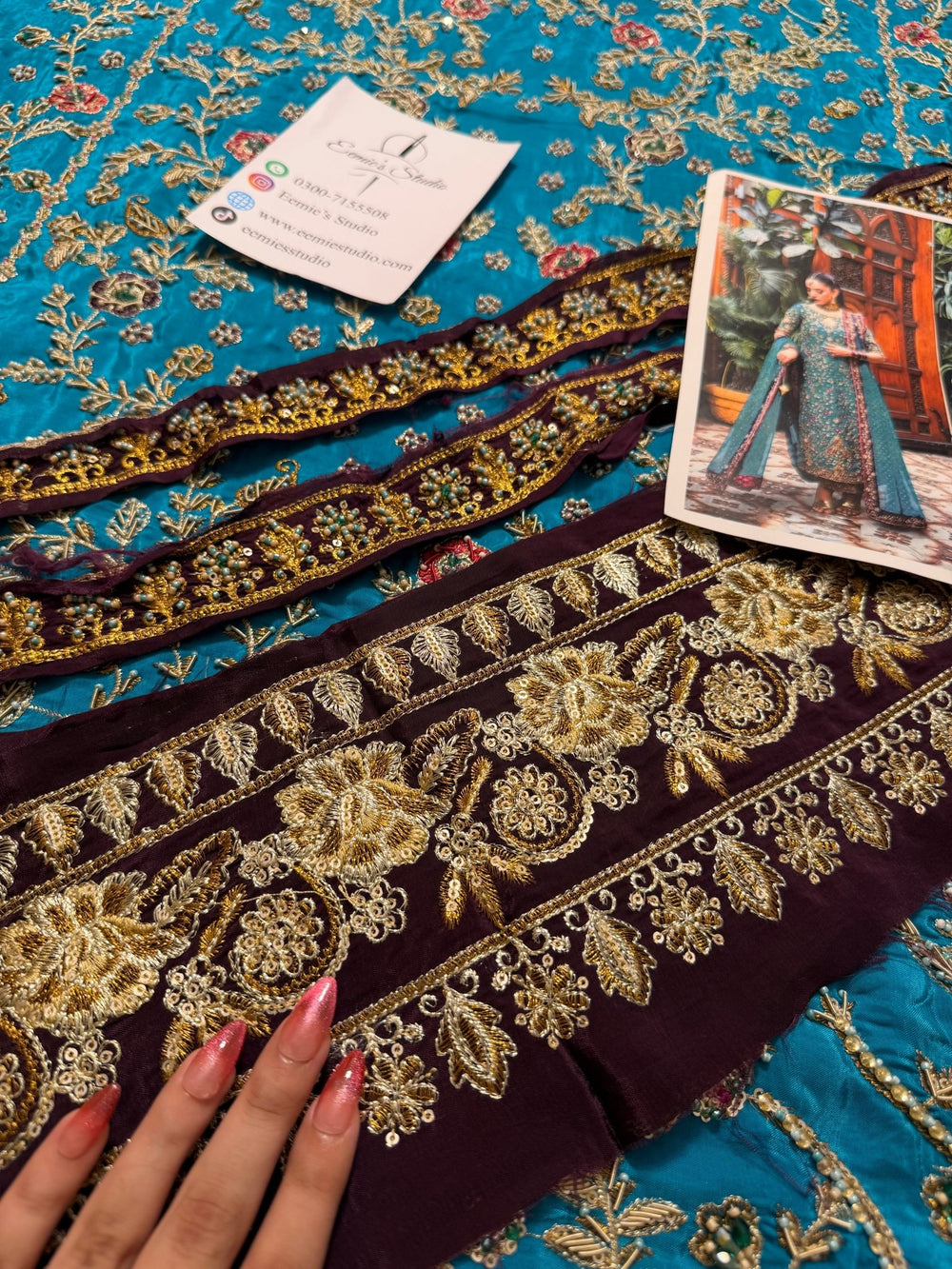 Haris Shakeel - Peacock Teal Ensemble - Eemie's Studio