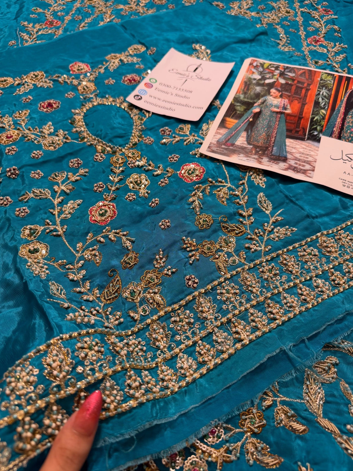 Haris Shakeel - Peacock Teal Ensemble - Eemie's Studio