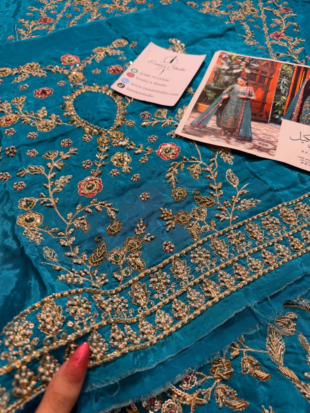 Haris Shakeel - Peacock Teal Ensemble - Eemie's Studio