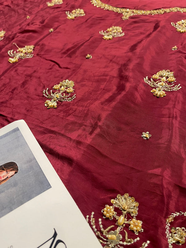 House Of Sehrish Nadeem - Maroon ensemble - Eemie's Studio
