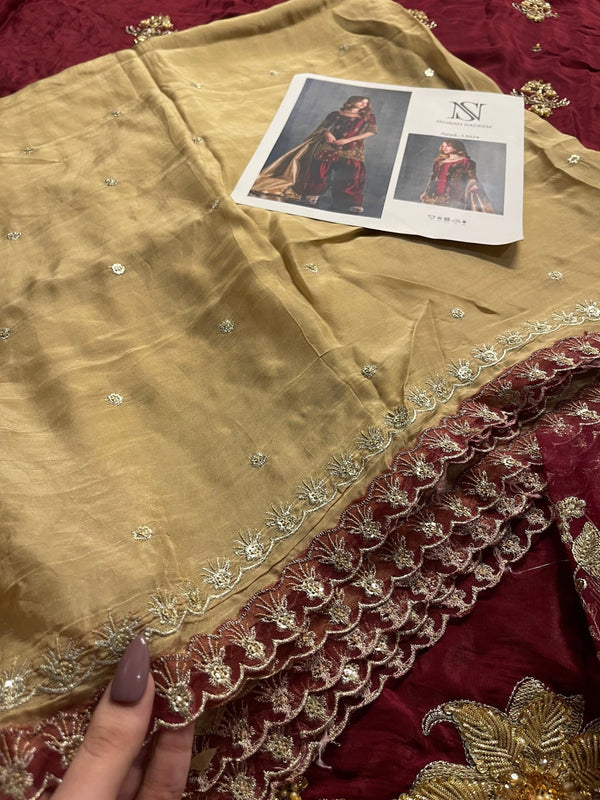 House Of Sehrish Nadeem - Maroon ensemble - Eemie's Studio