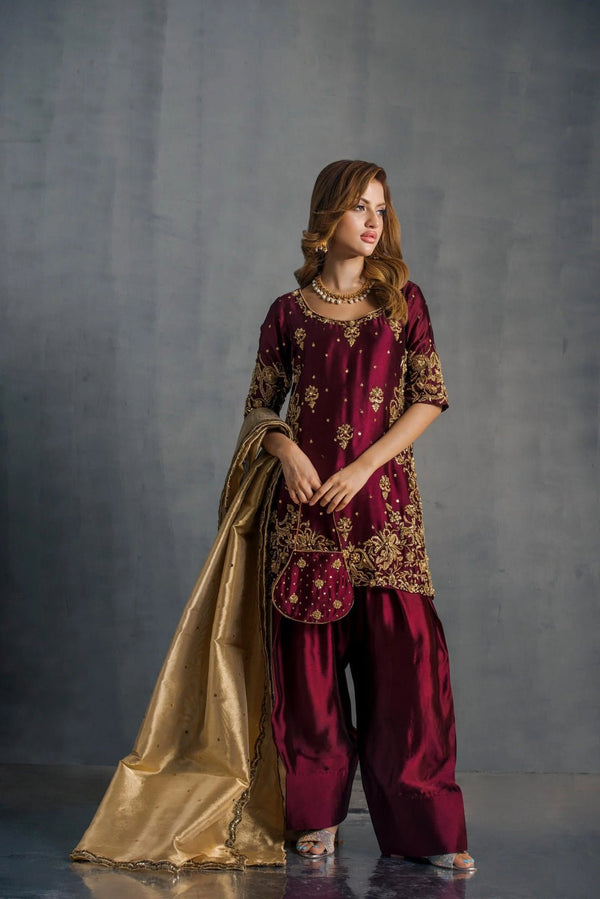 House Of Sehrish Nadeem - Maroon ensemble - Eemie's Studio