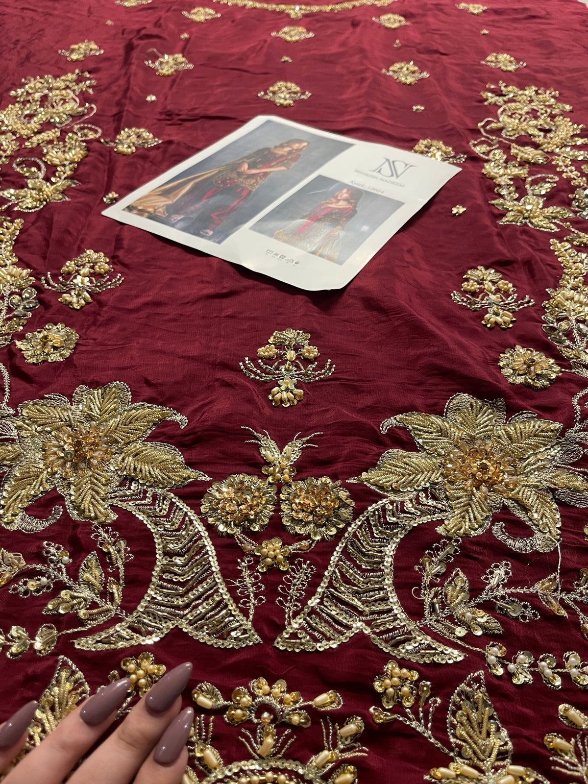 House Of Sehrish Nadeem - Maroon ensemble - Eemie's Studio