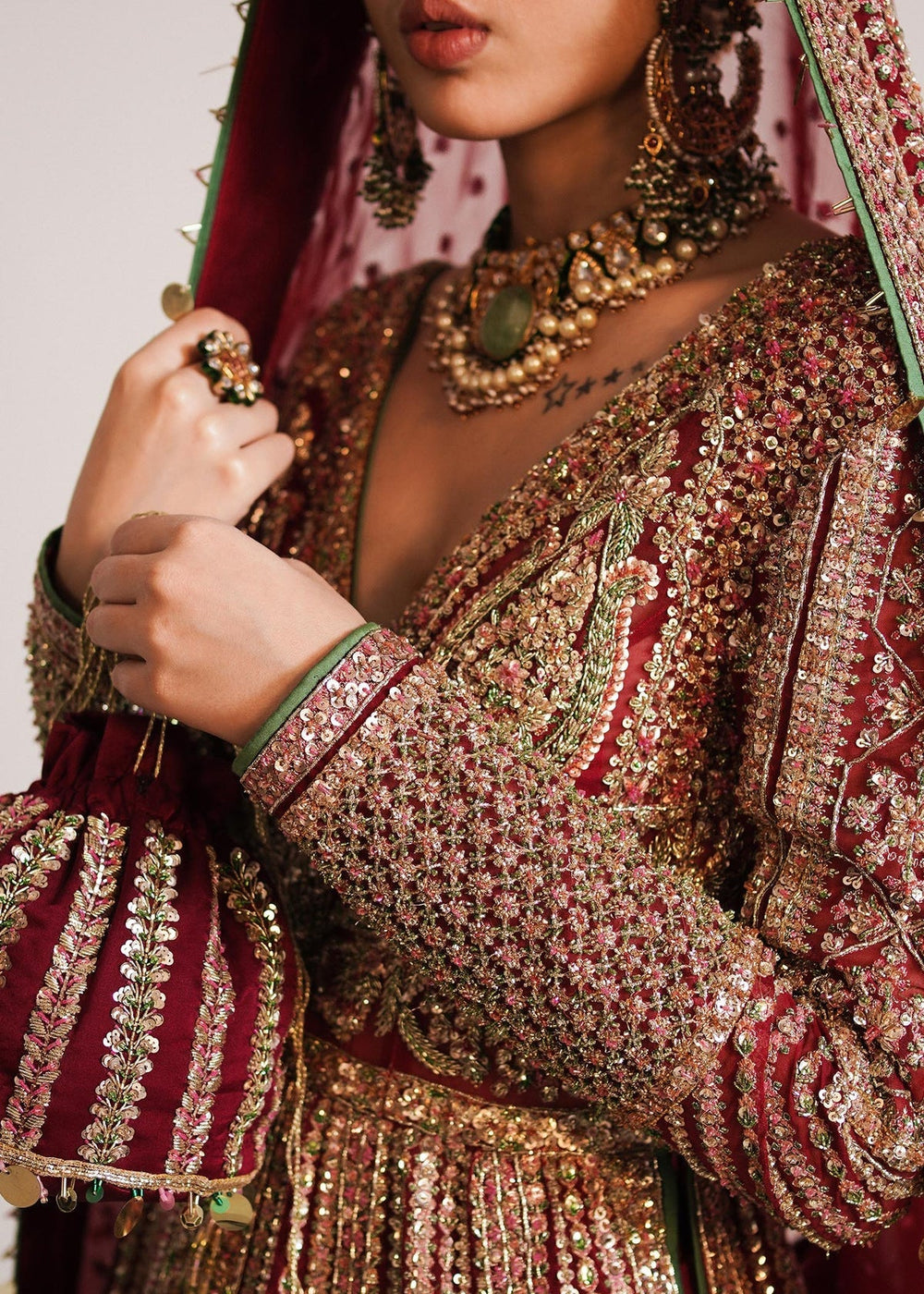 Hussain Rehar - Sarang (Emerald Green Colour Customised) - Eemie's Studio