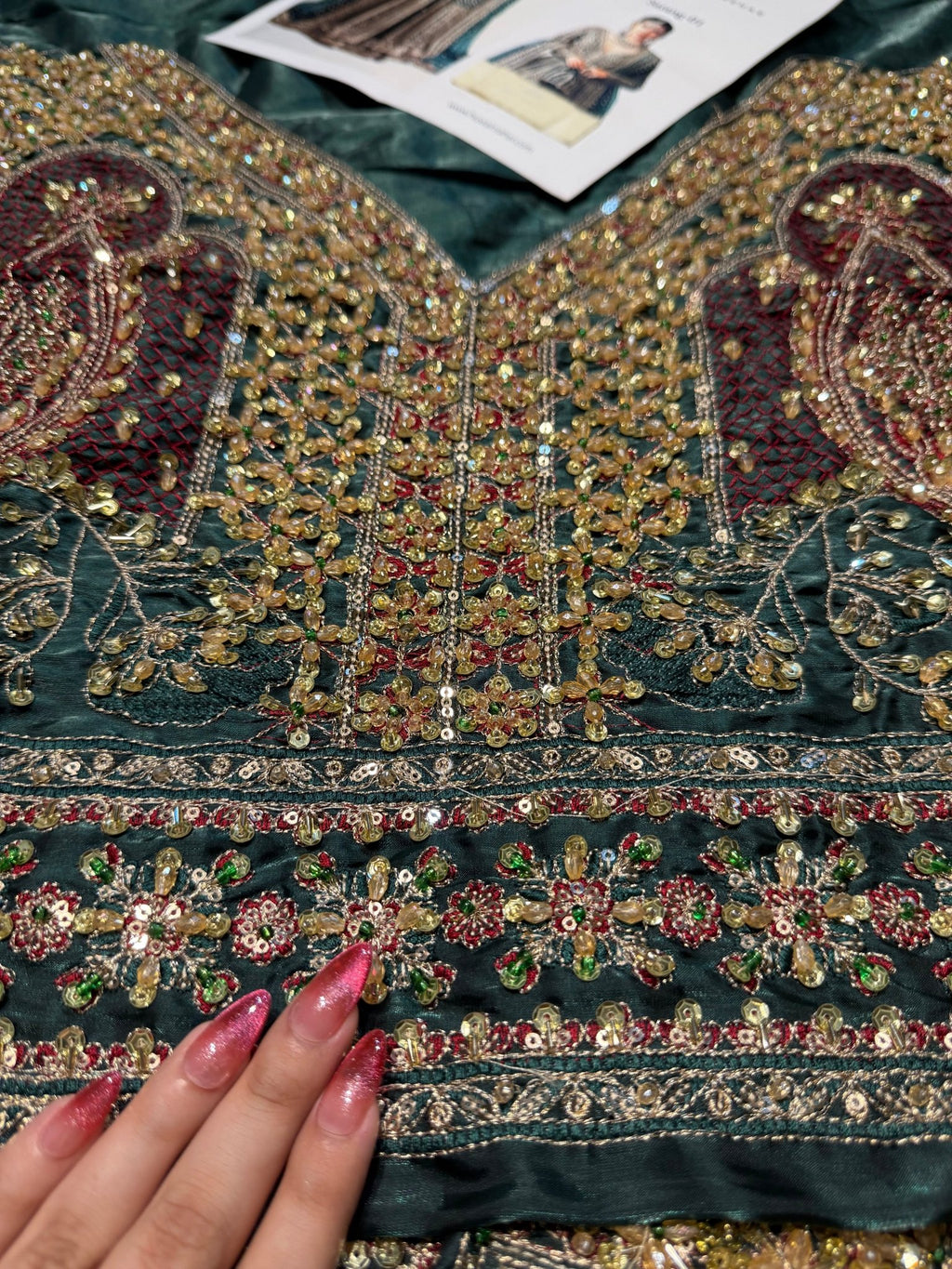 Hussain Rehar - Sarang (Emerald Green Colour Customised) - Eemie's Studio