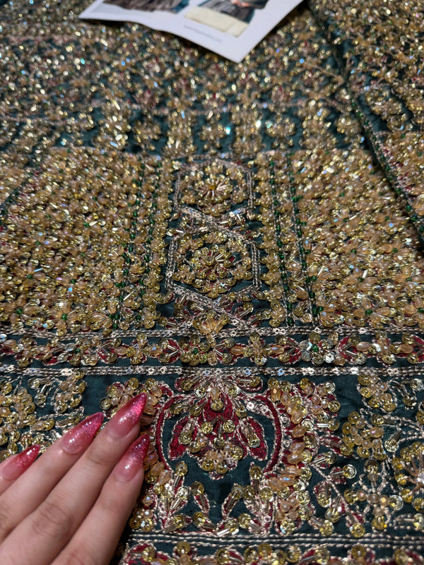 Hussain Rehar - Sarang (Emerald Green Colour Customised) - Eemie's Studio