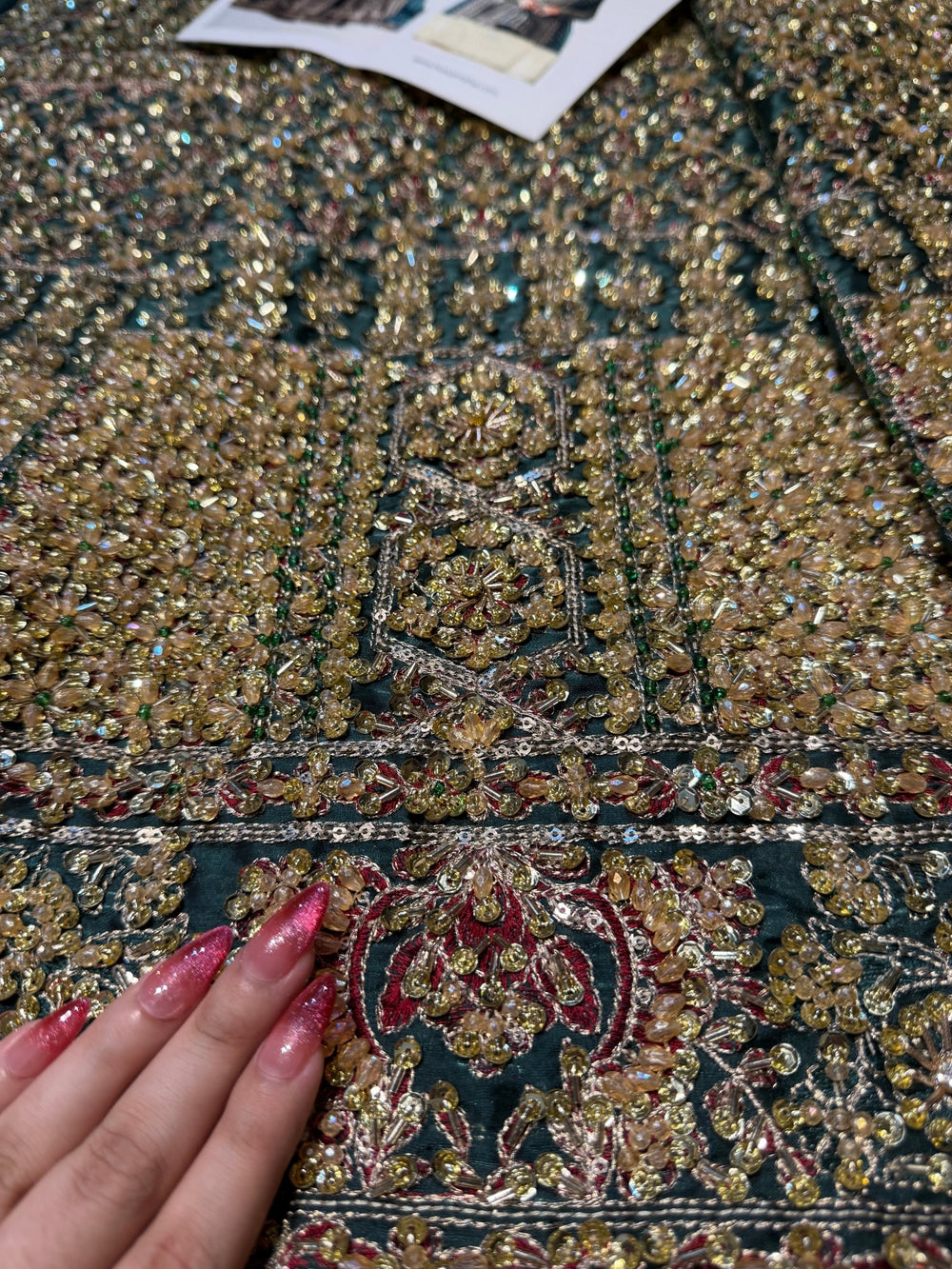 Hussain Rehar - Sarang (Emerald Green Colour Customised) - Eemie's Studio