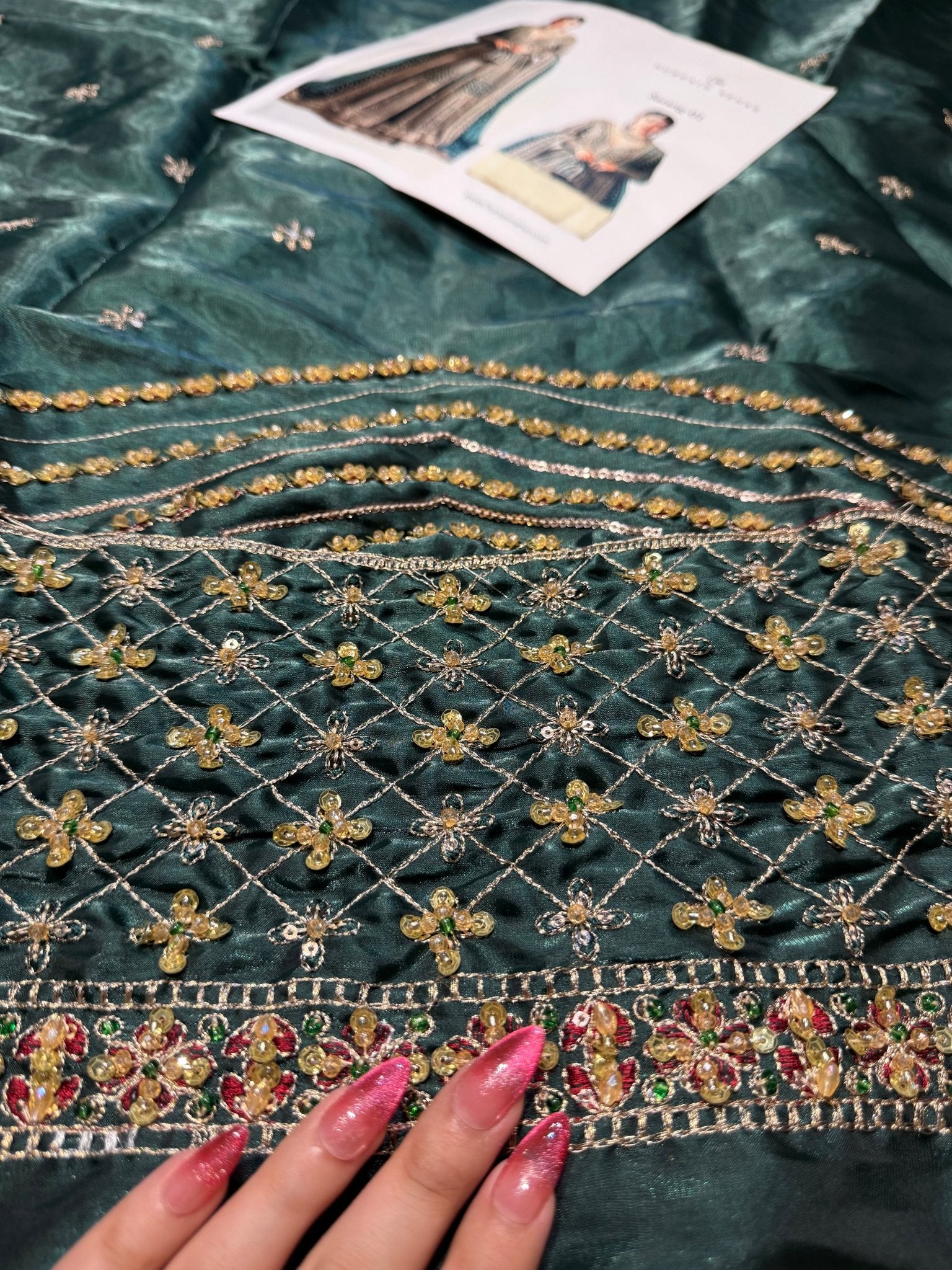 Hussain Rehar - Sarang (Emerald Green Colour Customised) - Eemie's Studio