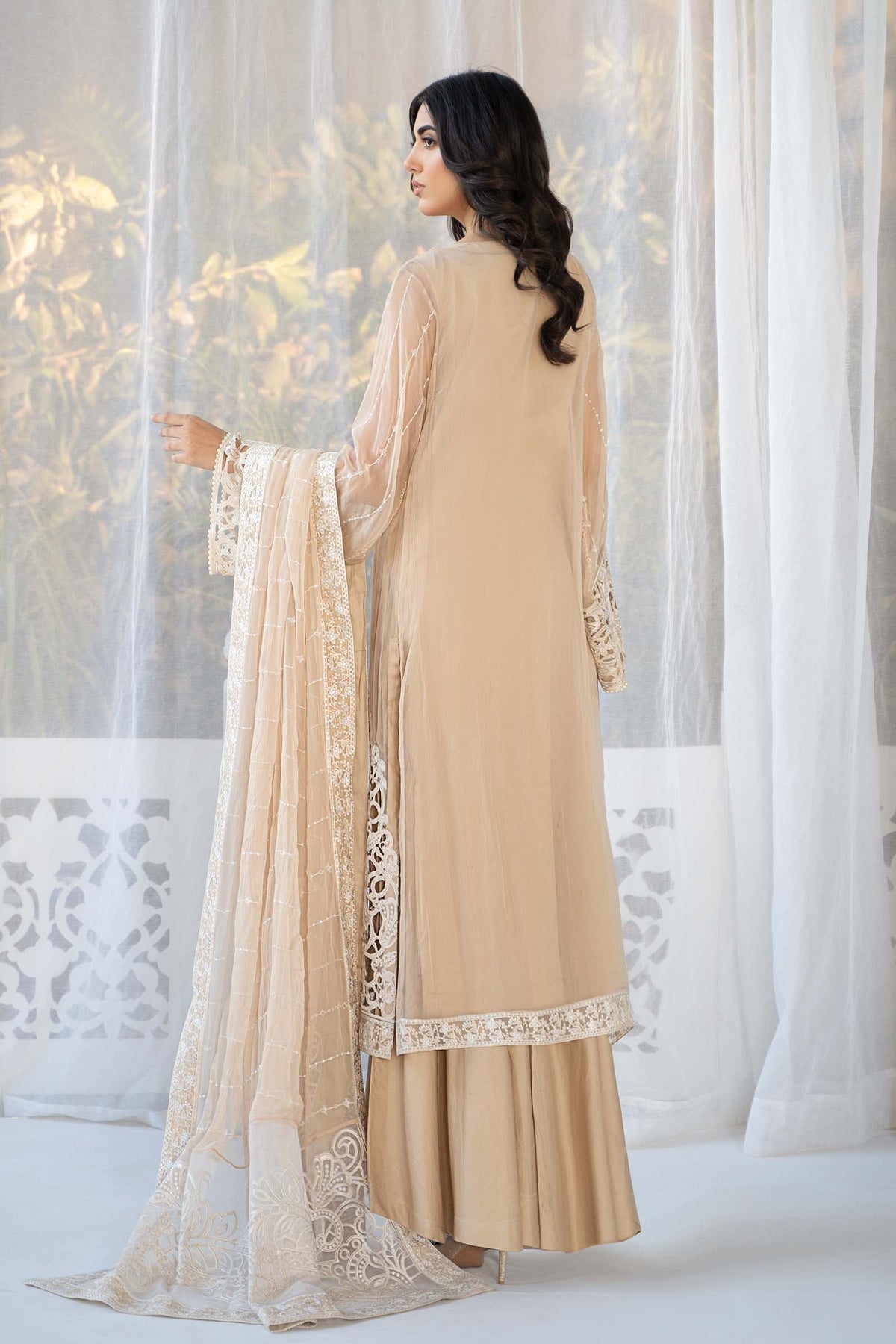 Maria B | 3 Piece Embroidered Chiffon Suit | SF-EF24-67 - Eemie's Studio