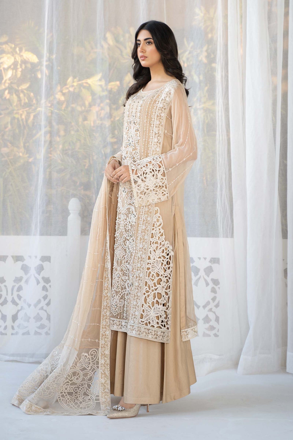 Maria B | 3 Piece Embroidered Chiffon Suit | SF-EF24-67 - Eemie's Studio
