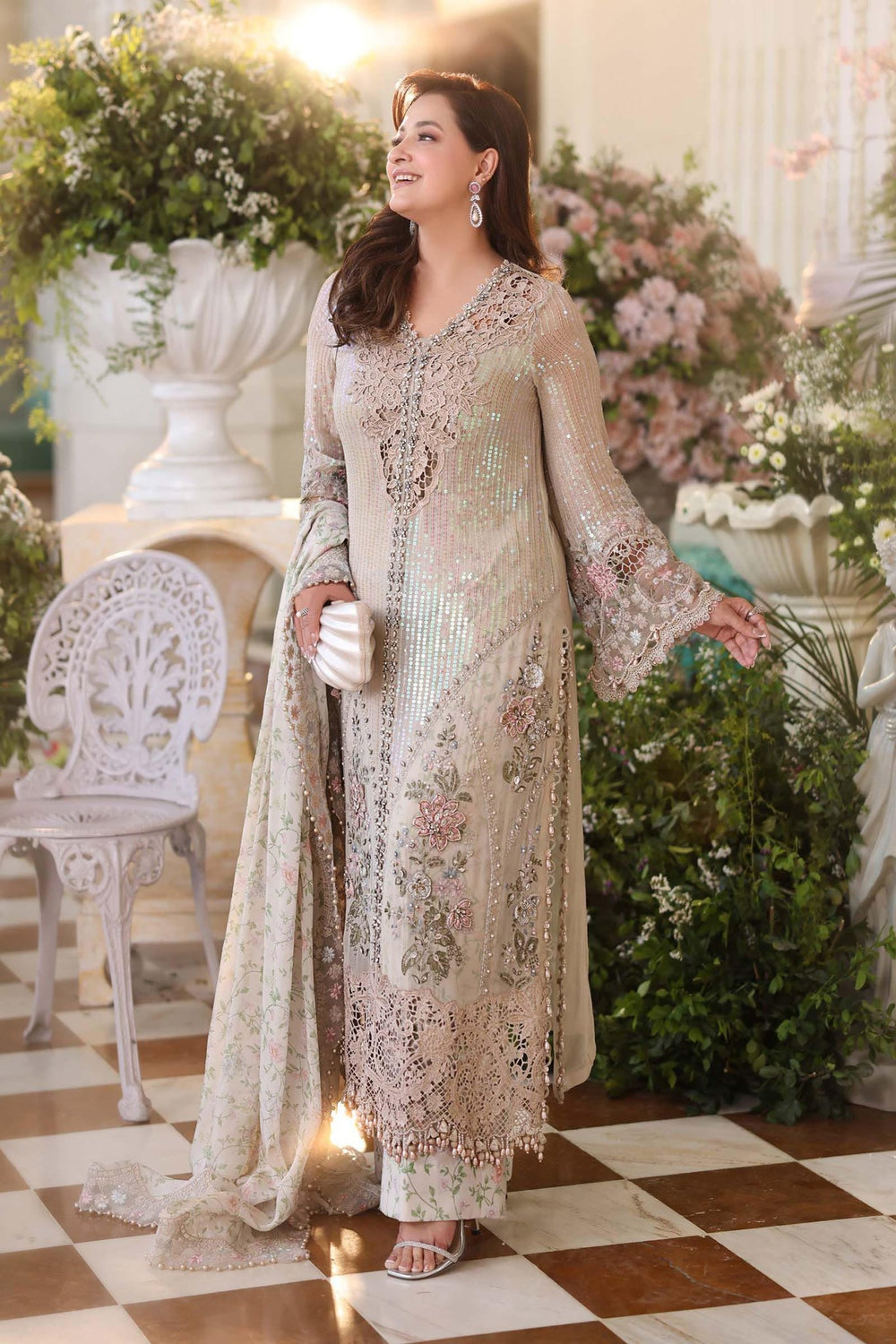 Maria B Chiffons MPC-26-107-Ivory Beige - Eemie's Studio