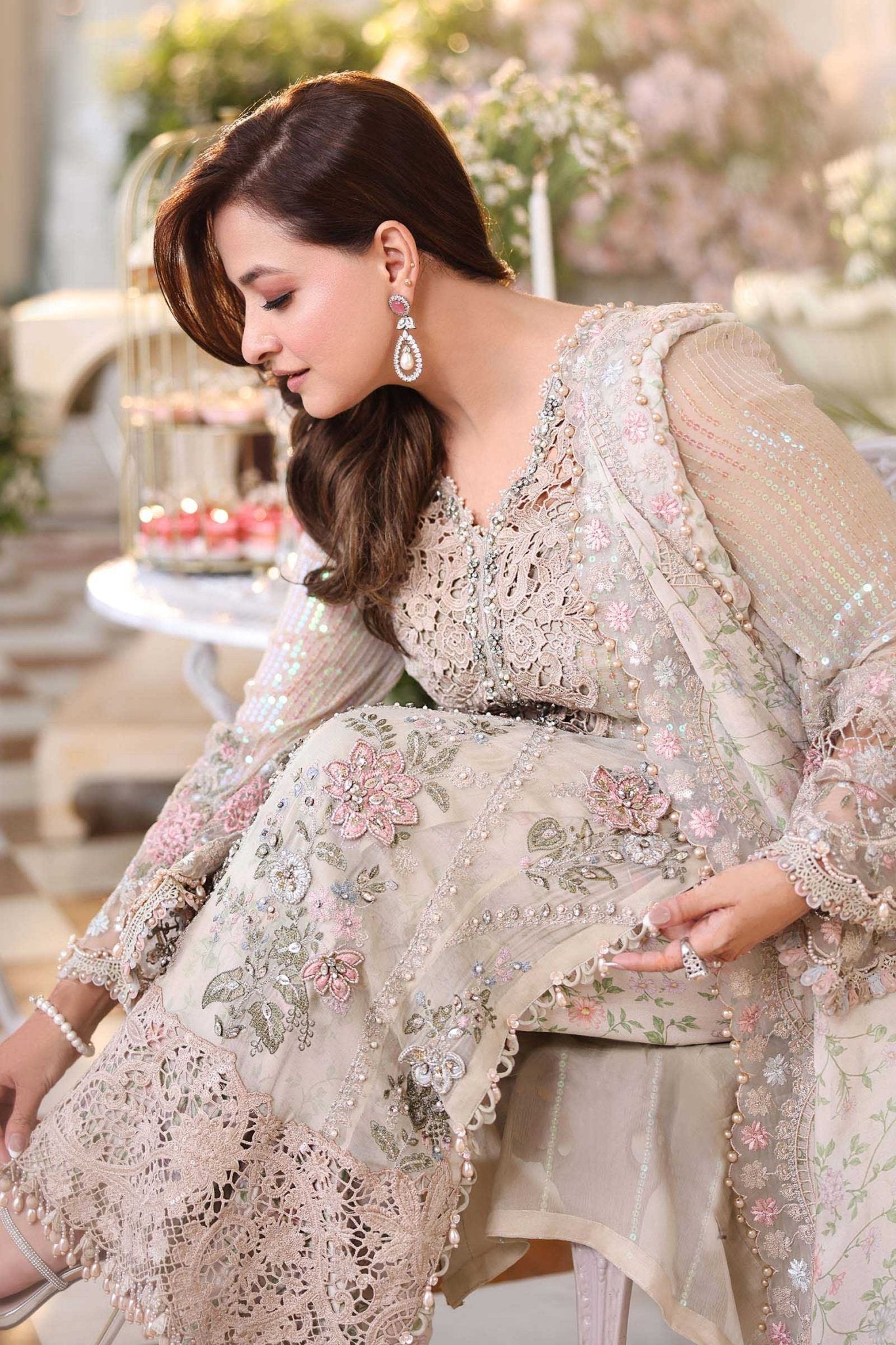 Maria B Chiffons MPC-26-107-Ivory Beige - Eemie's Studio
