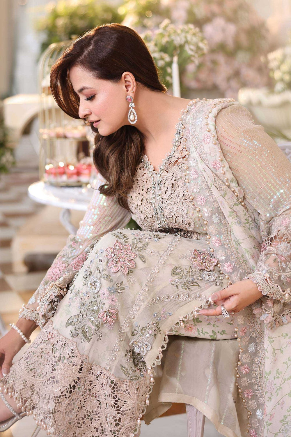 Maria B Chiffons MPC-26-107-Ivory Beige - Eemie's Studio