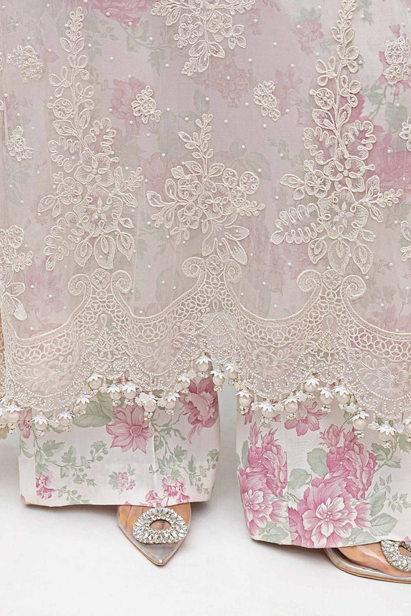 Maria.B Chiffons MPC-25-101 (Off White Rose) - Eemie's Studio
