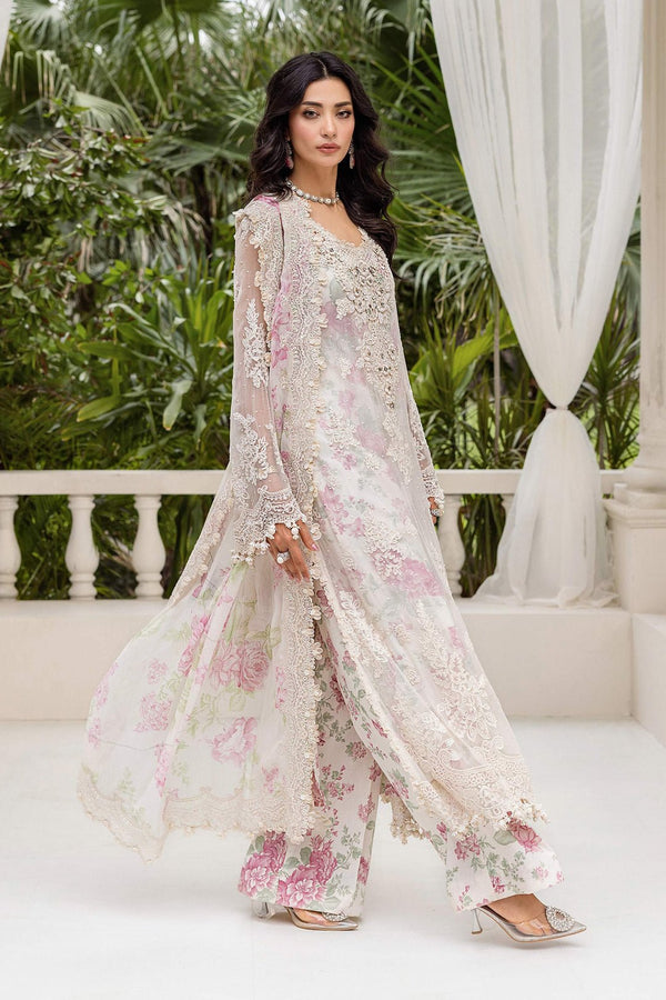 Maria.B Chiffons MPC-25-101 (Off White Rose) - Eemie's Studio