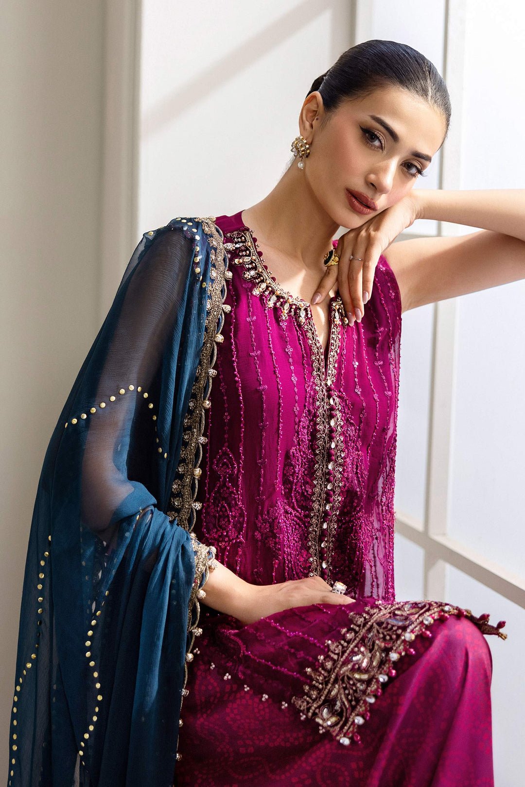 Maria.B Chiffons MPC-25-102 (Magenta) - Eemie's Studio