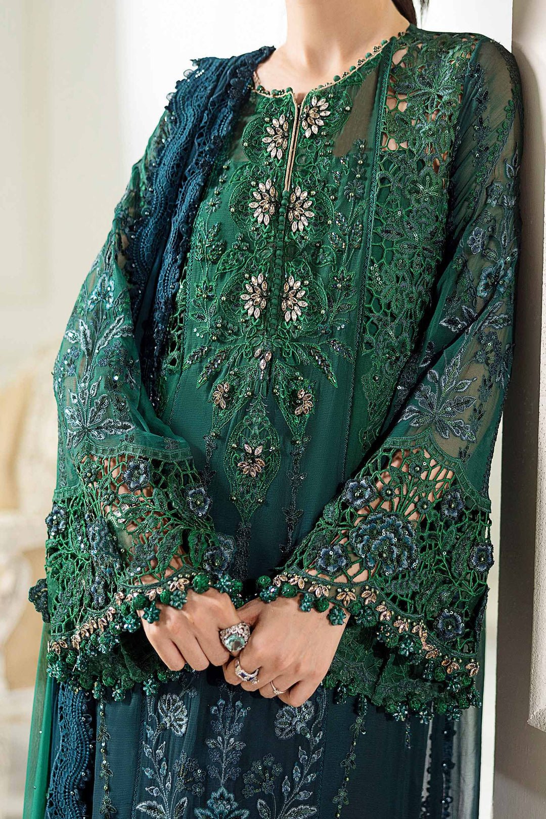 Maria.B Chiffons MPC-25-106 (Emerald Green To Teal) - Eemie's Studio
