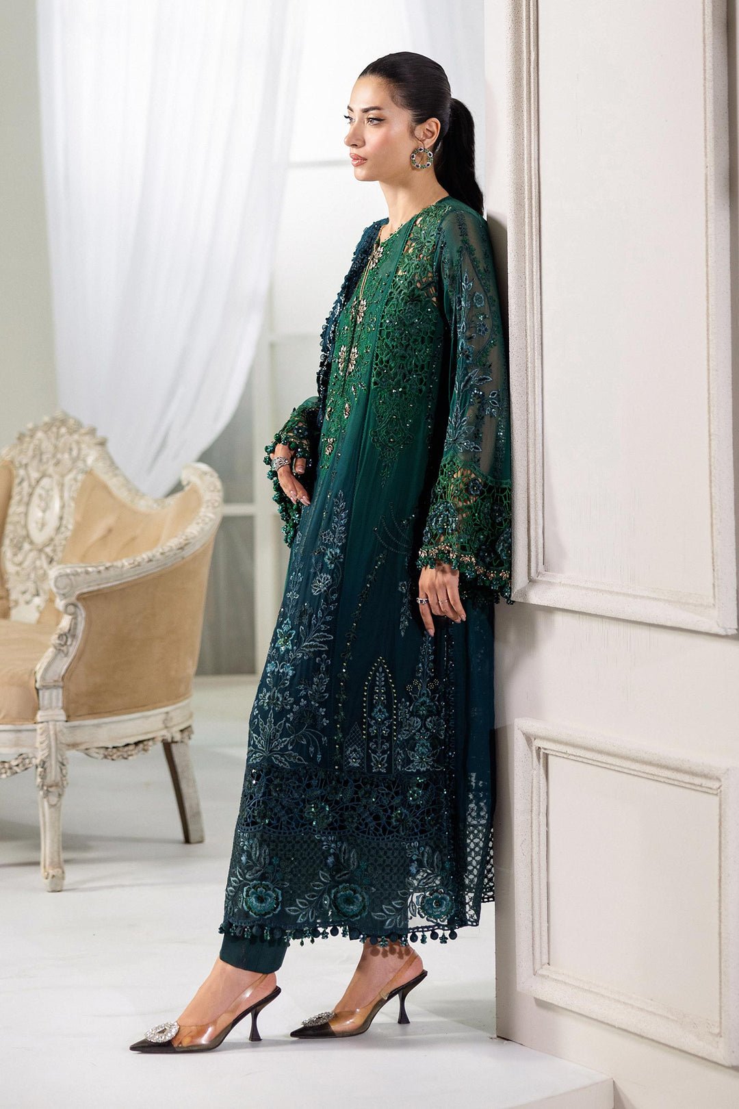 Maria.B Chiffons MPC-25-106 (Emerald Green To Teal) - Eemie's Studio