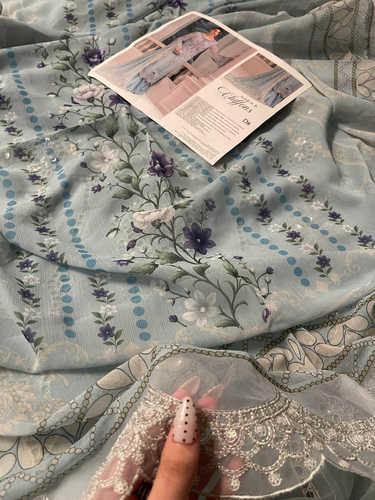 Maria.B Chiffons MPC-25-108 (Aqua) - Eemie's Studio