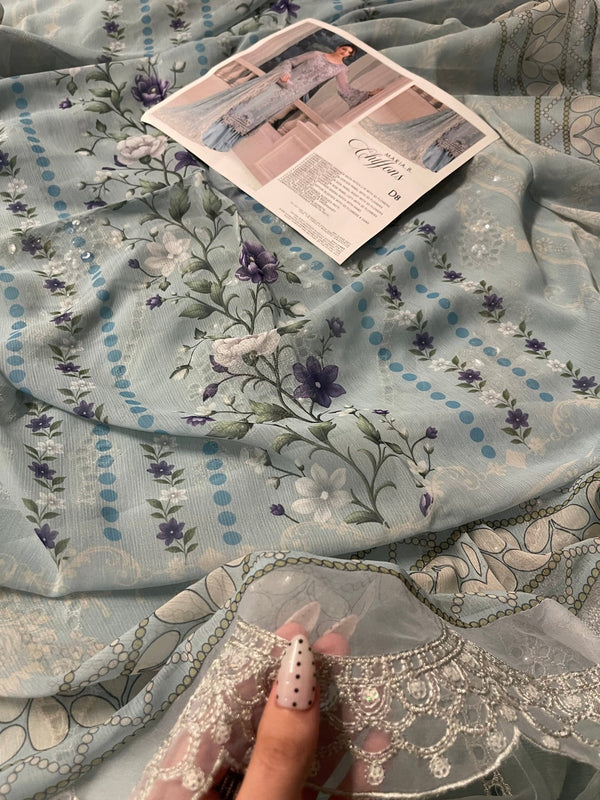 Maria.B Chiffons MPC-25-108 (Aqua) - Eemie's Studio