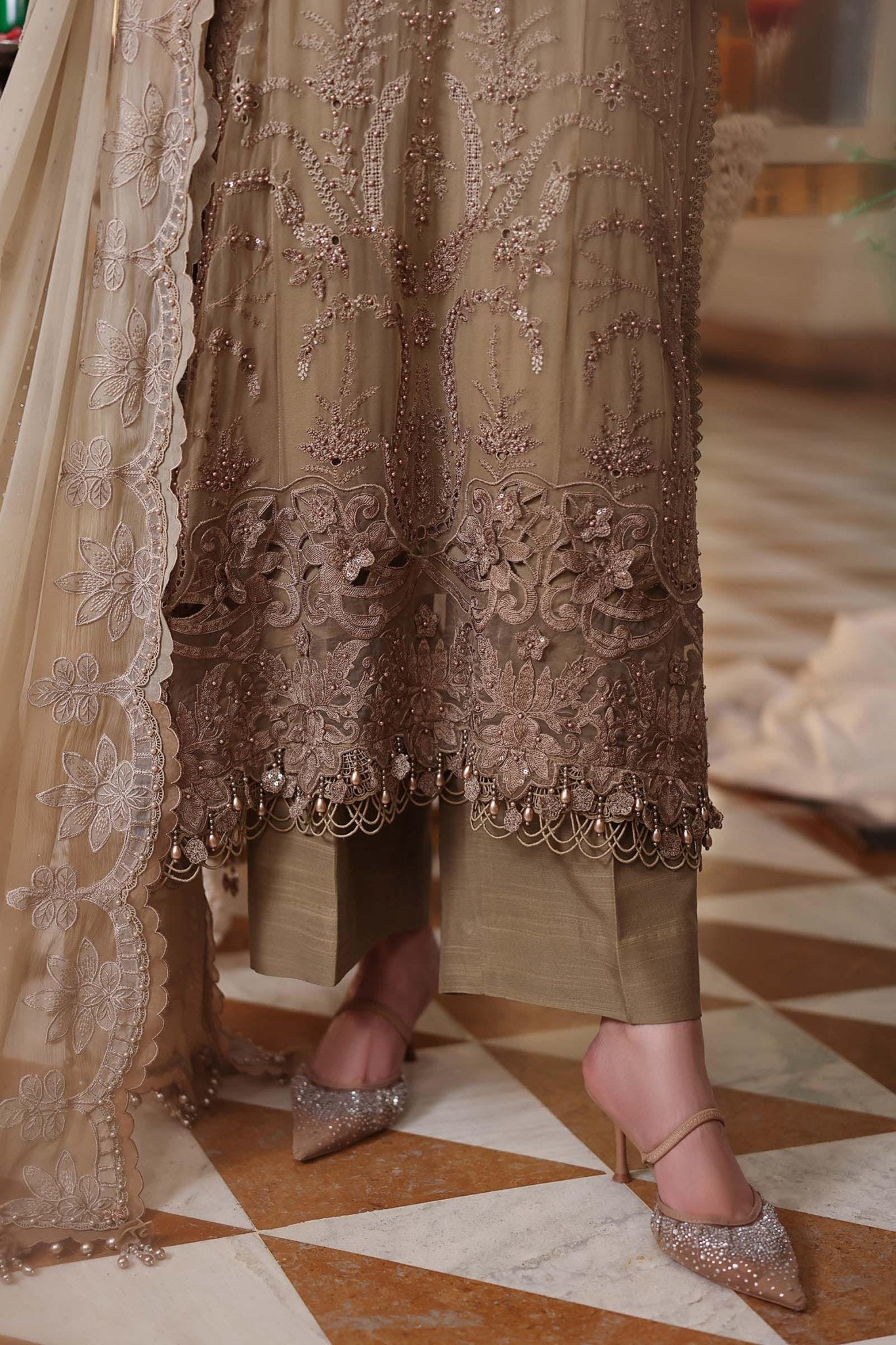 Maria.B Chiffons MPC-26-103-Olive Gold - Eemie's Studio