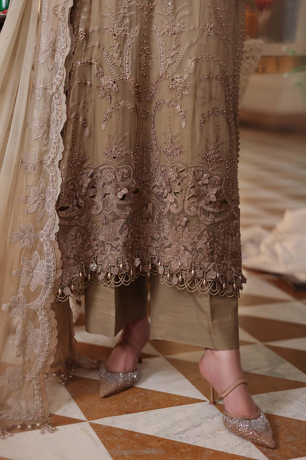 Maria.B Chiffons MPC-26-103-Olive Gold - Eemie's Studio